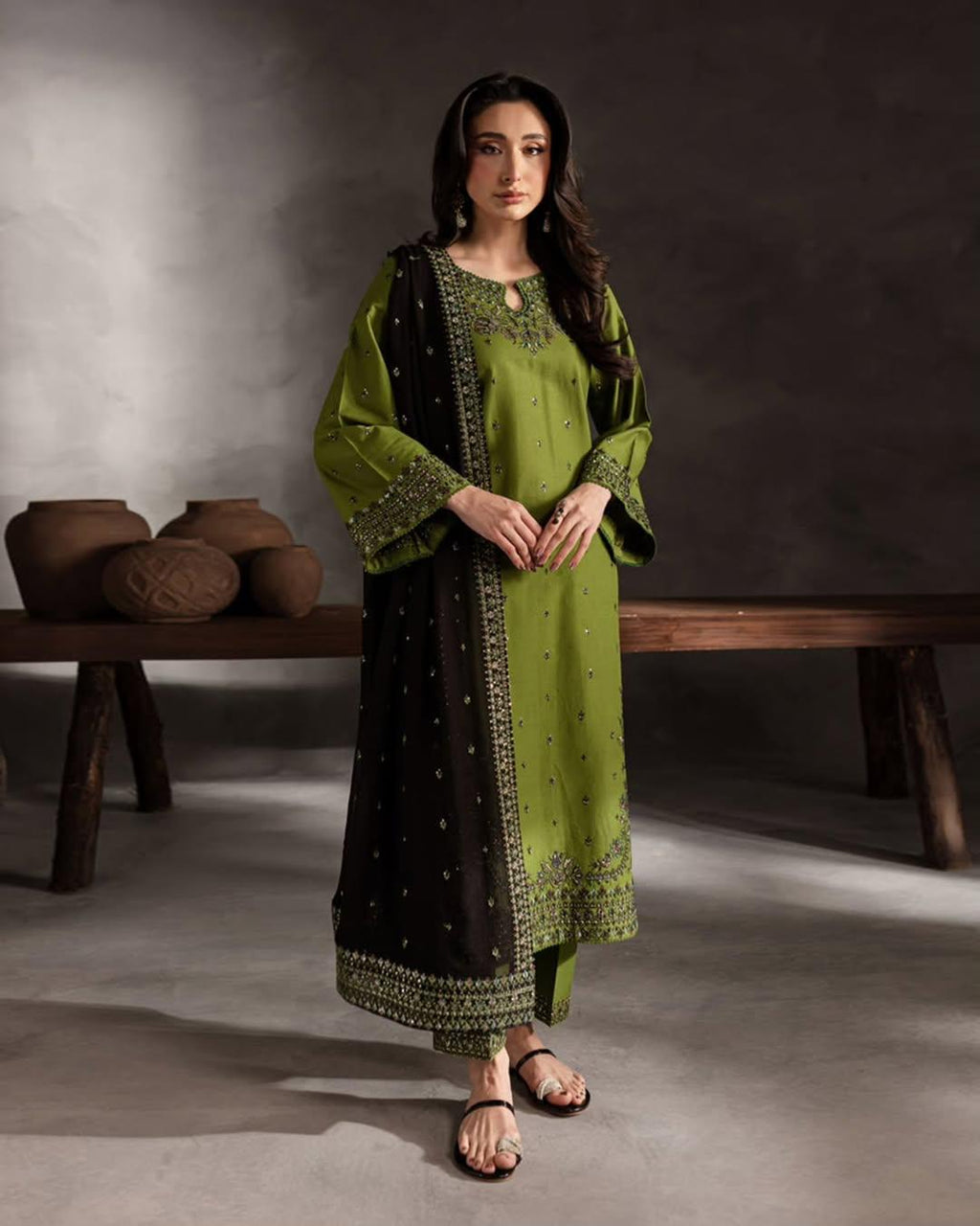 ADAAB LAWN EMB 3PC STITCHED FOR GIRLS