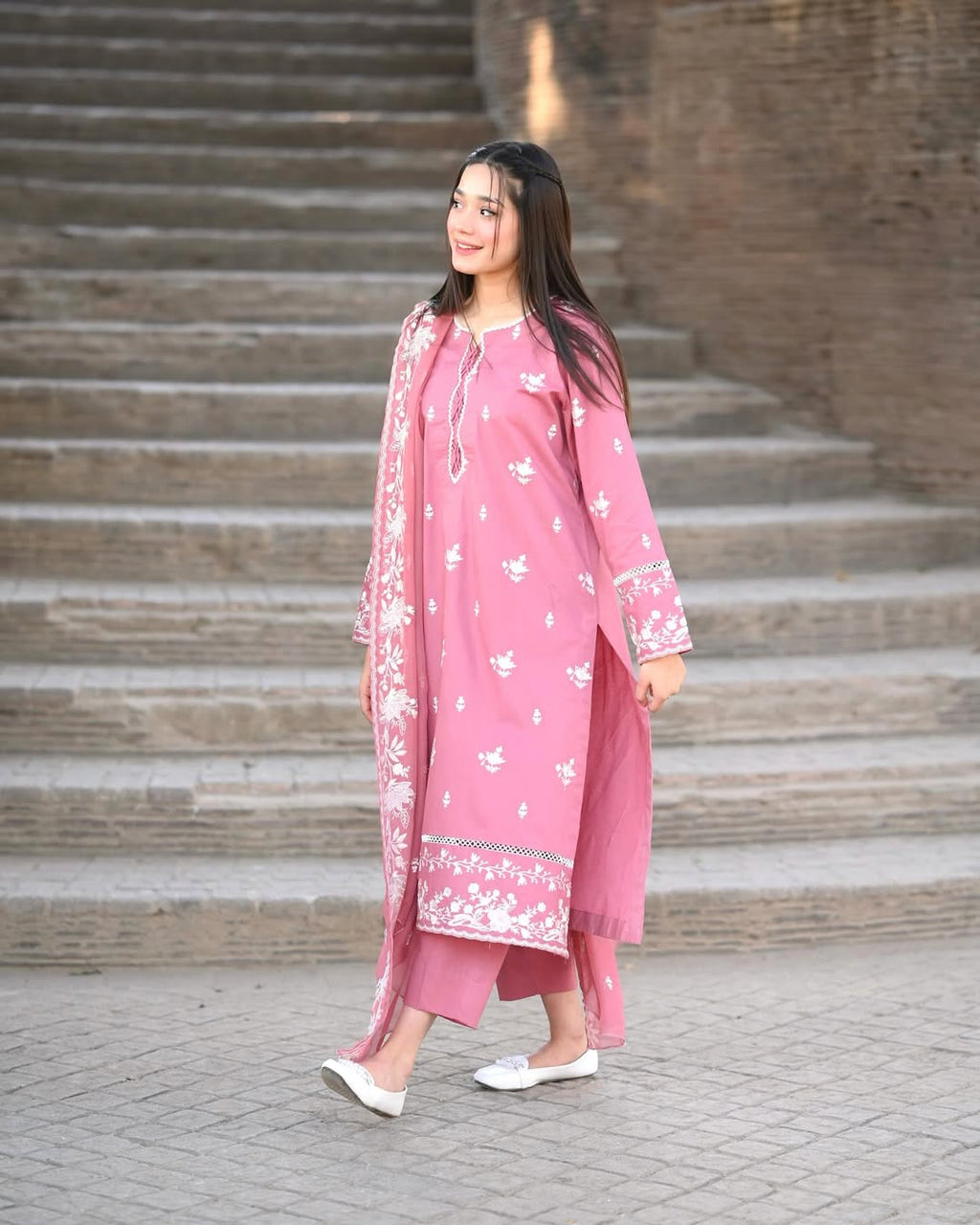 NAZNEEN EMBROIDERY 3PC STITCHED FOR GIRLS