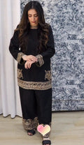 BLACK AURA CO-ORD SET STITCHED FOR GIRLS