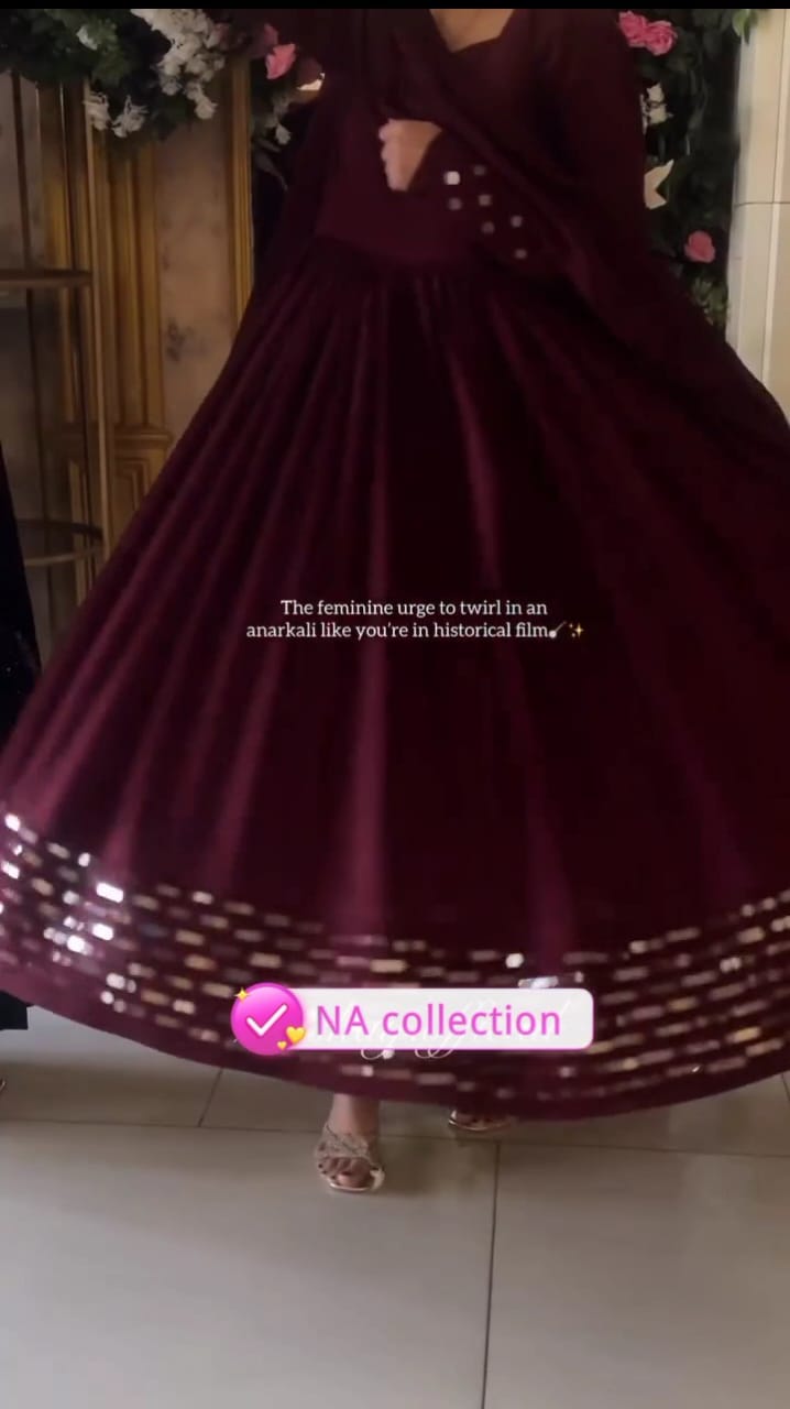 MAROON UMBRELLA 3PC STITCHED FOR GIRLS