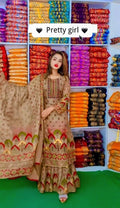 MIRROR WORK 3PC SUIT STITCHED FOR GIRLS