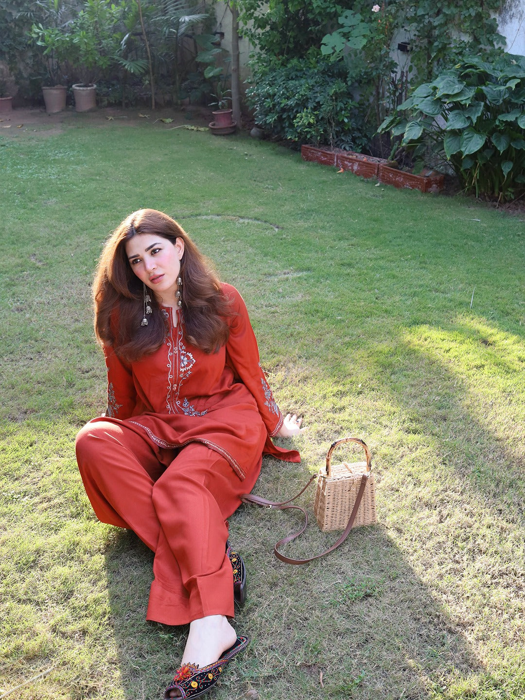 HIRA EMB CO-ORD SET STITCHED FOR GIRLS