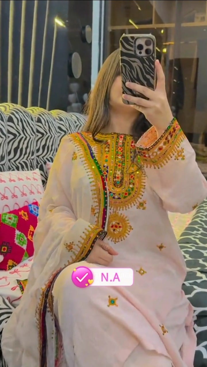 NOOR EMBORIDED 3PC SUITE STITCHED FOR GIRLS