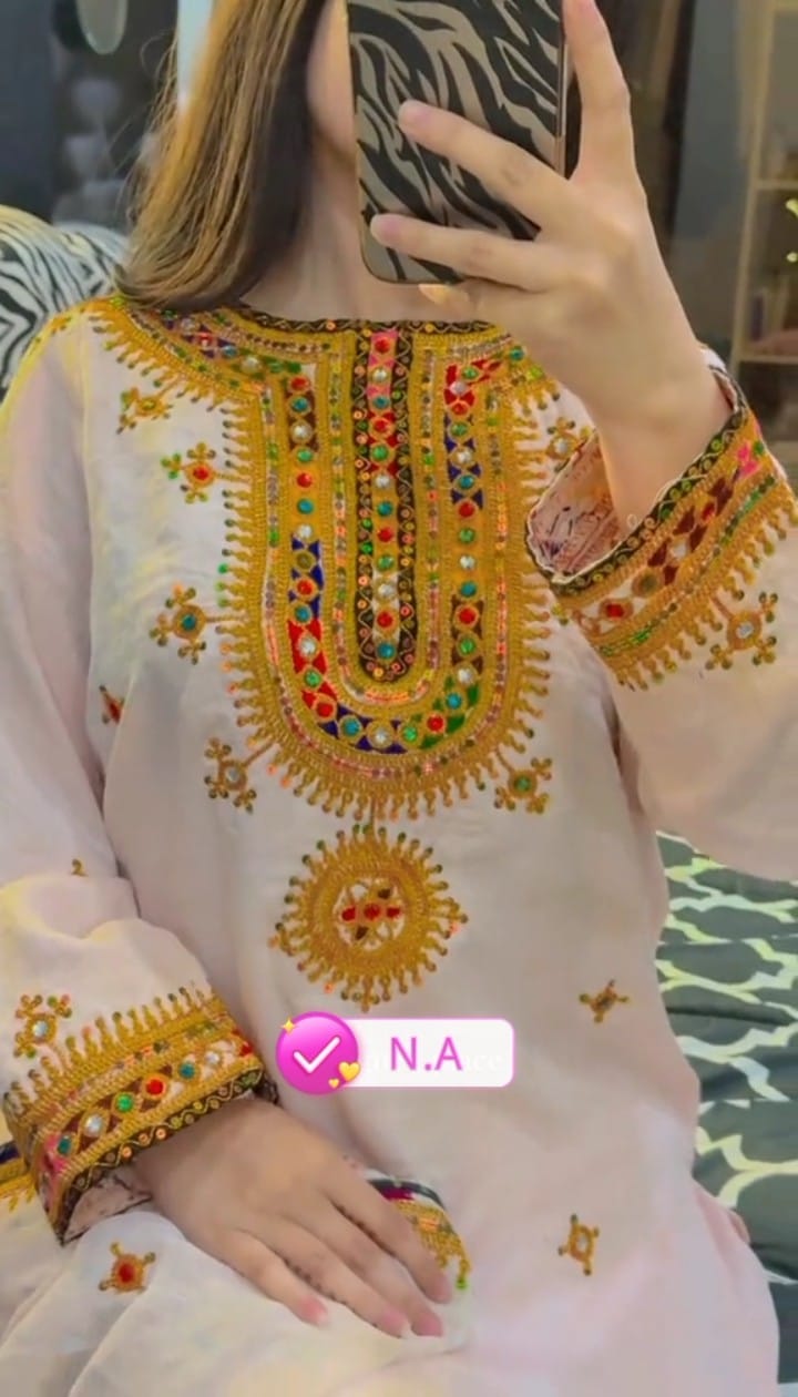 NOOR EMBORIDED 3PC SUITE STITCHED FOR GIRLS