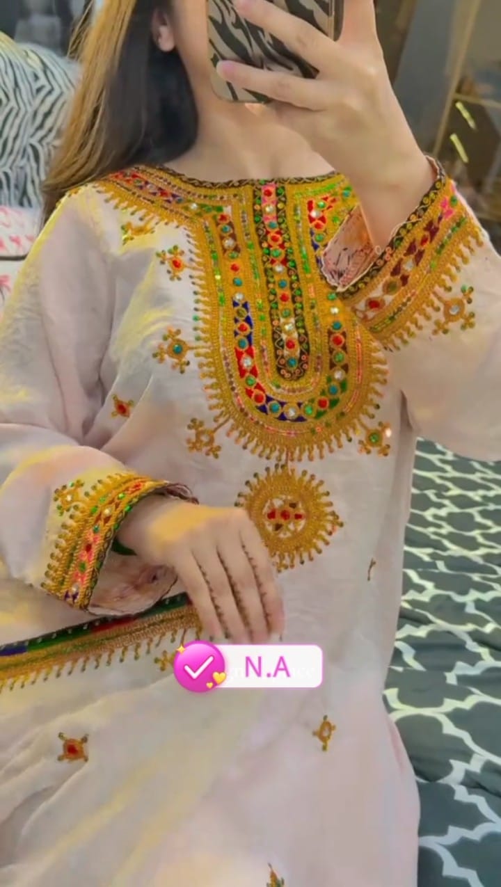 NOOR EMBORIDED 3PC SUITE STITCHED FOR GIRLS