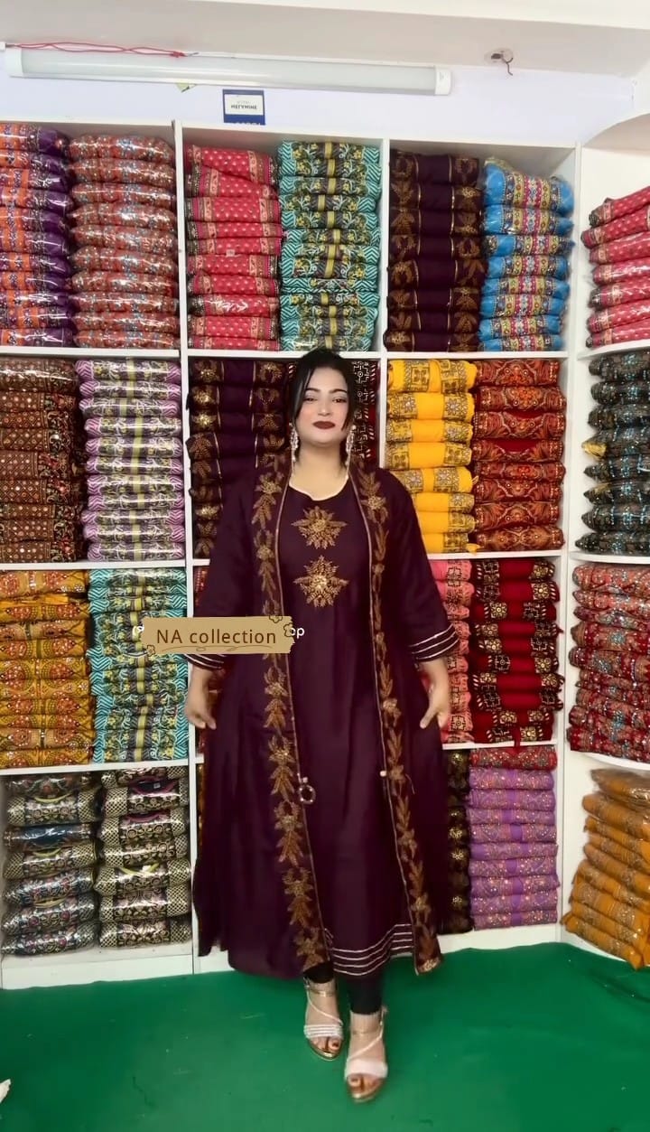 LONG GOWN &FROCK EMBROIDED STITCHED FOR GIRLS