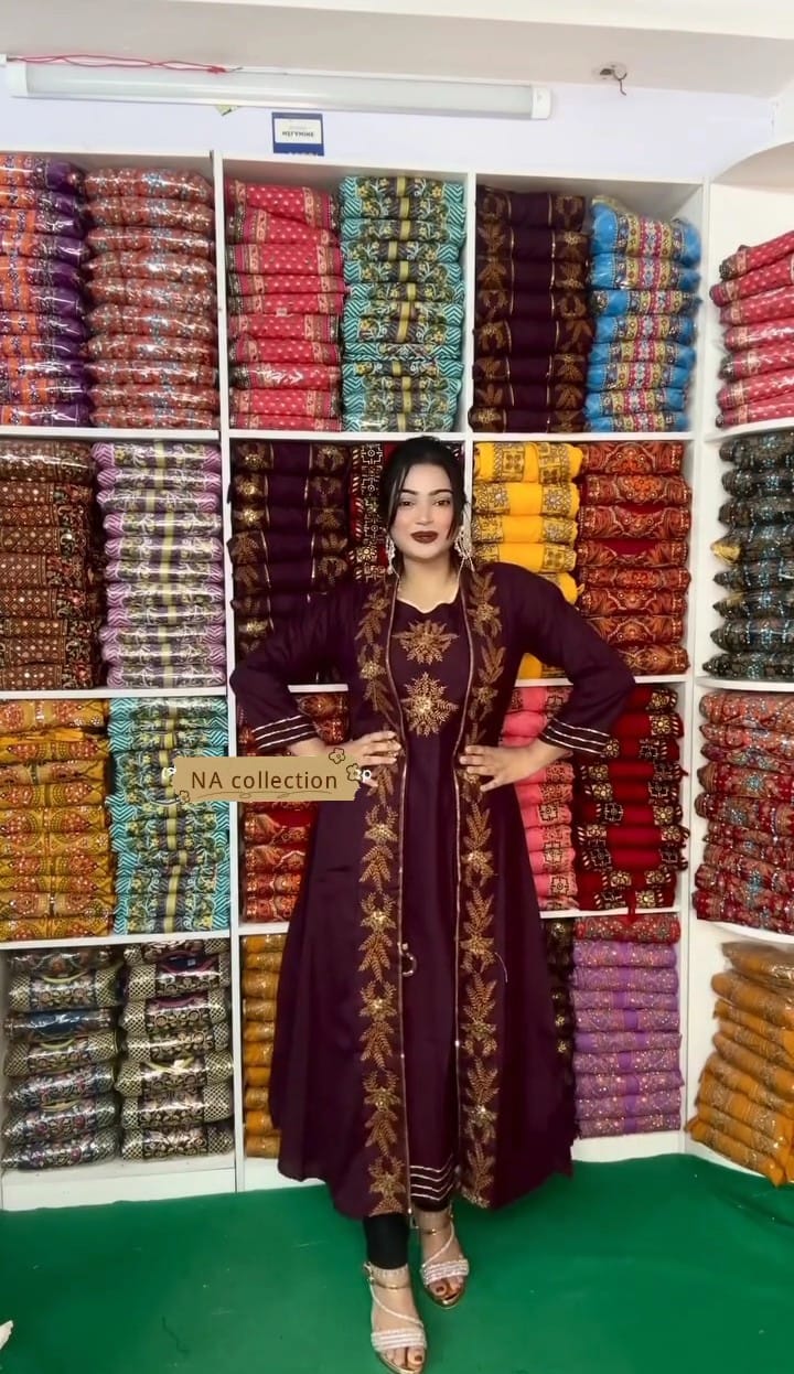 LONG GOWN &FROCK EMBROIDED STITCHED FOR GIRLS