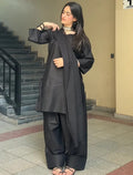 RAH EMBRIODED BLACK WITH FARSHI SHALWAR