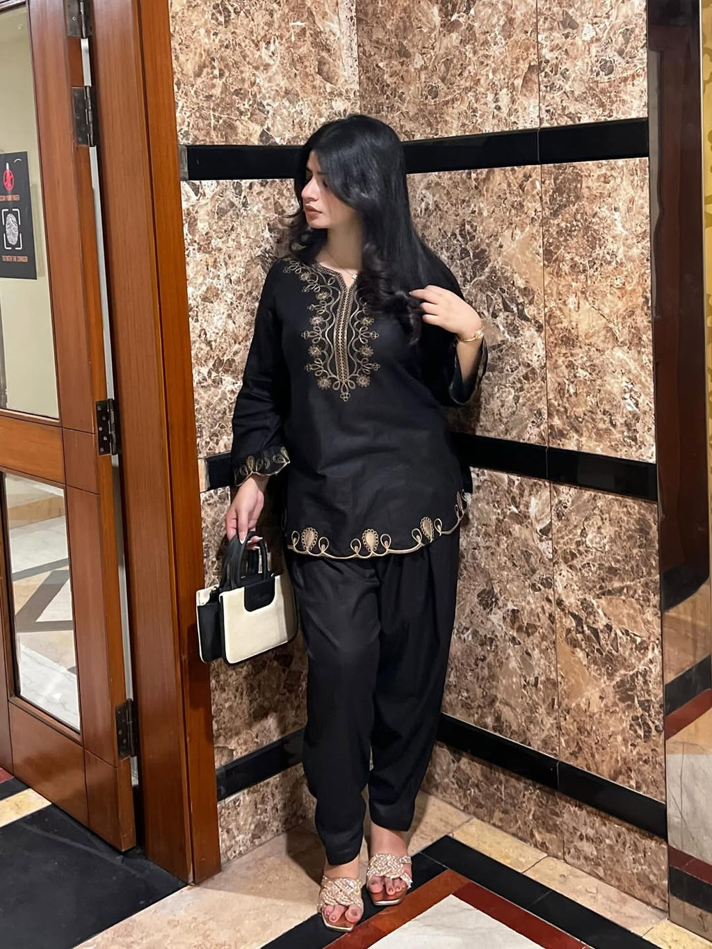 HUDA EBROIDED CO-ORD SET STITCHED FOR GIRLS
