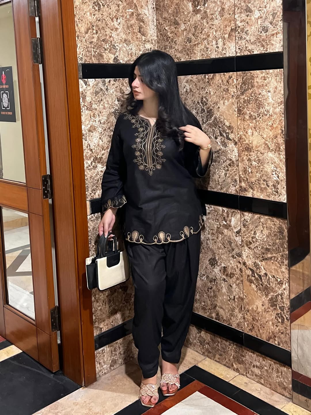 HUDA EBROIDED CO-ORD SET STITCHED FOR GIRLS