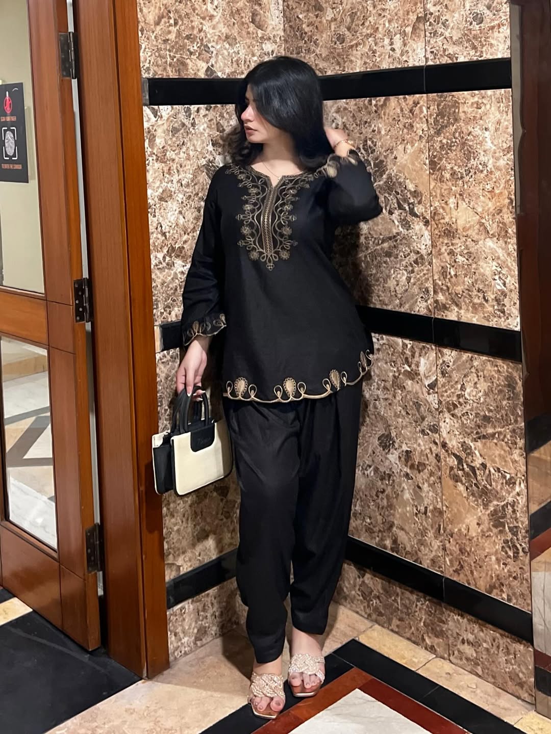 HUDA EBROIDED CO-ORD SET STITCHED FOR GIRLS