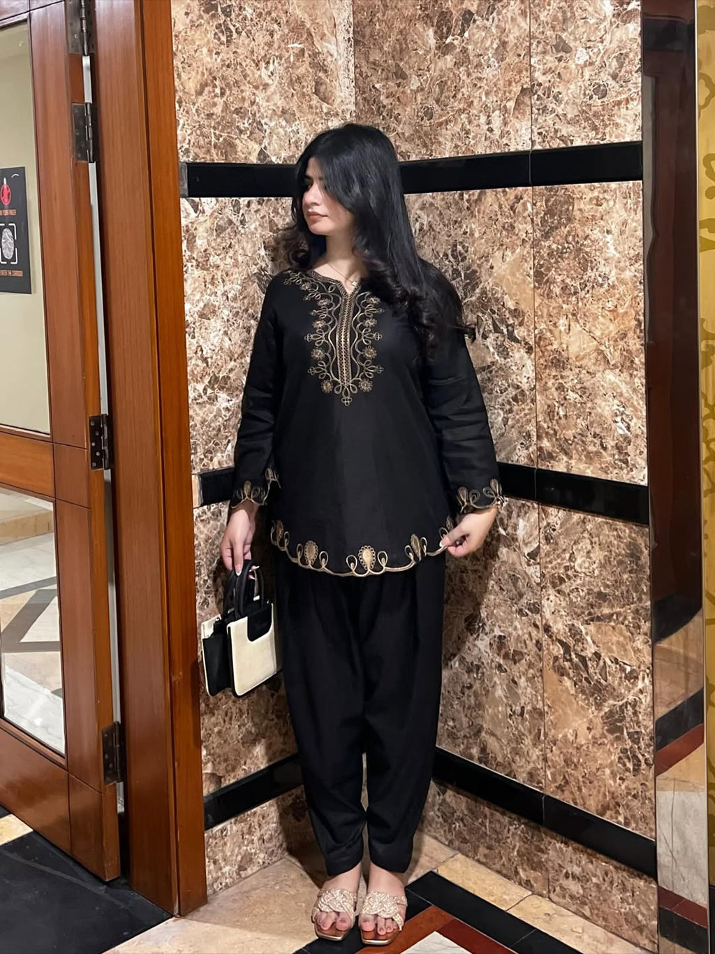 HUDA EBROIDED CO-ORD SET STITCHED FOR GIRLS